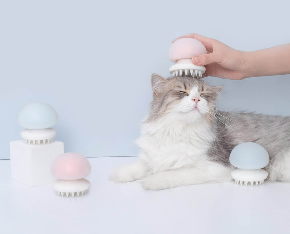 Массажная расческа для животных FURRYTAIL JellyFish Pet Massage Comb котейка
