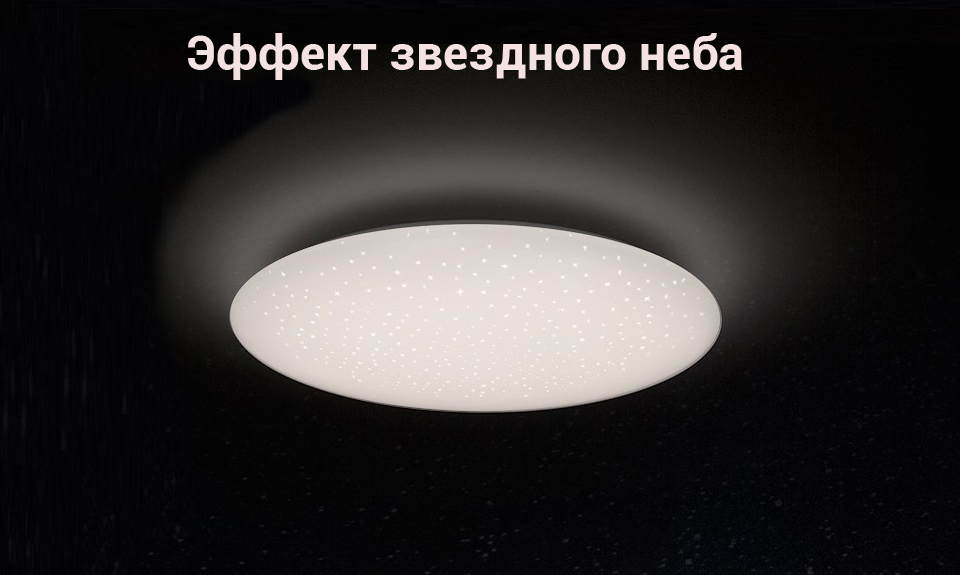Лампа Yeelight LED Ceiling Light эффект звездного неба