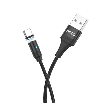Кабель Hoco Magnetic U76 USB-Type-C 1.2м Черный
