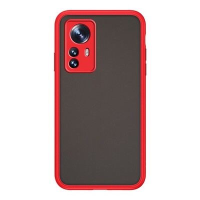 Накладка пластик матовый с окантовкой для Xiaomi 12/12X Красная