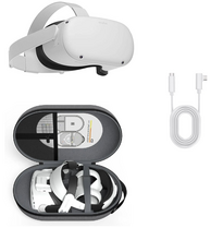 Шлем виртуальной реальности Oculus Quest 2 128GB + кабель Oculus 5м + Защитный кейс