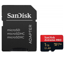 Карта памяти SanDisk Extreme Pro microSDXC Class 10 UHS Class 3 V30 A2 200/140 MB/s 1TB + SD adapter SDSQXCD-1T00-GN6MA