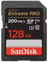 Карта памяти SanDisk Extreme Pro SDXC Class 10 R200/W90MB/s 128GB UHS-I V30 U3 SDSDXXD-128G-GN4IN