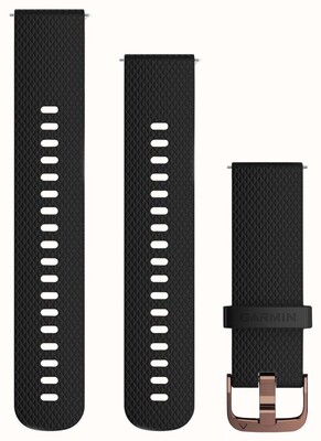 Ремешок Garmin Quick Release 20 mm Silicone Black Rose Gold 010-12691-03