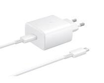 Зарядное устройство Samsung 45W USB-C + кабель USB-C/UCB-C 1 м Белый