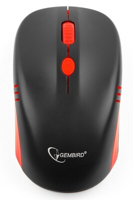 Мышь беспроводная Gembird MUSW-350 Black-Red USB