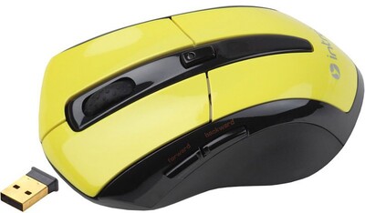 Мышь беспроводная Intro MW207 Black-Yellow USB
