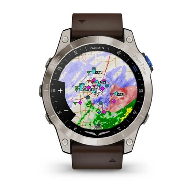 Часы Garmin D2 Mach 1 Titanium Aviator Leather Brown 010-02582-55 фото 3