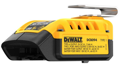 Адаптер зарядное устройство DeWalt USB 18V/54V DCB094K фото 4