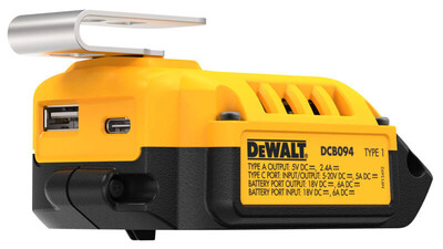 Адаптер зарядное устройство DeWalt USB 18V/54V DCB094K фото 5