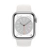 Часы Apple Watch Series 8 GPS 45mm Silver Aluminium MP6Q3 M/L White Sport Band фото 2